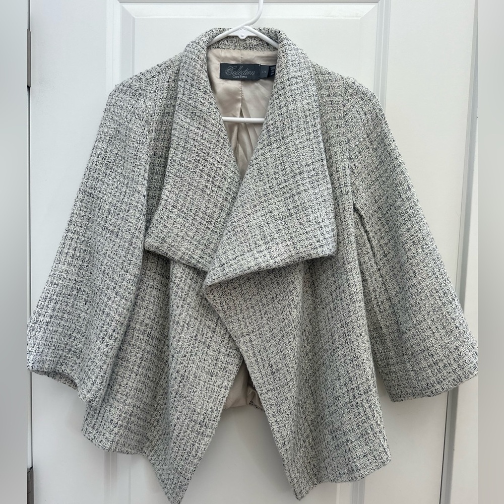 Cream and Gray tweed jacket - Size L